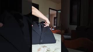 how to fold suit jacket for travel [upl. by Isis]