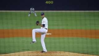 Loek Van Mil pitching for the Pensacola Blue Wahoos [upl. by Jaunita]