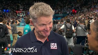 Steve Kerr Steph Currys gold medal performance was storybook stuff  Paris Olympics  NBC Sports [upl. by Anitsyrhc144]