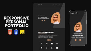 Personal Portfolio Website in HTML amp CSS amp JavaScript part 2  Responsiveness [upl. by Shugart558]