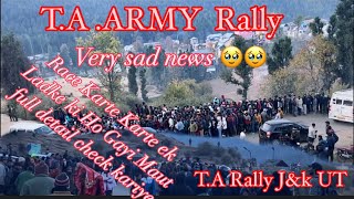 TA Army Rally At Bhaderwah valley  1 banda mar gaya race krate karta mar gya 😭😭😭 [upl. by Somar]