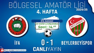 IFA  Beylerbeyispor  BAL Bölgesel Amatör Futbol Ligi maçı  4 Hafta  23 Ekim 2024 [upl. by Gemoets]