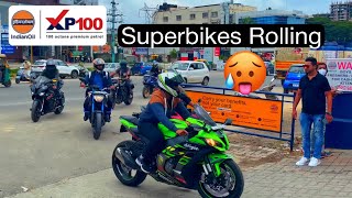 Superbikes at XP100 launch  9195100 Octane Fuel  ಕನ್ನಡ DCDAYSKANNADA TheThrottler [upl. by Ameh]