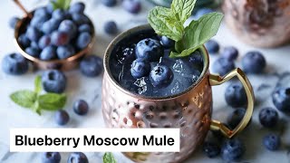 Blueberry Moscow Mule Cocktail recipe [upl. by Anatnahs]