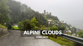 🇦🇹 Experience driving inside of an Alpine cloud massive multiday storm hit Europe in September [upl. by Almap]