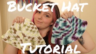 Crochet Bucket Hat Extended Hdc  Crochet Tutorial [upl. by Attennod]