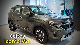 Iconic Kia Seltos Car  New Model Seltos Car  Best Car Kia  Seltos Car in Green Colour  seltos [upl. by Schaab]