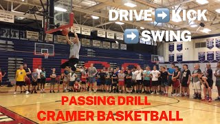 Drive Kick Swing Drill 🏀 Passing Drill [upl. by Coulombe523]