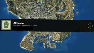 UBICACIÓN DE TODAS LAS TIENDAS DE GTA V ONLINE LOGRO ATRACADOR [upl. by Cooe]