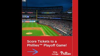 Get TWO Phillies Playoff Tickets [upl. by Nickolaus]