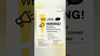 Medical Coding Job Alert Octoberhiring medicalcodingjobs walkindrive medicalcoder short [upl. by Anibas910]