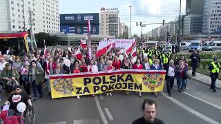 Warszawska manifestacja quotPolska za pokojemquot [upl. by Schurman]