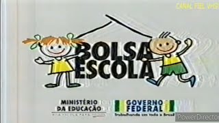 Comercial Ministério da Educação quotBolsa Escolaquot Governo Federal com Paloma Duarte  2001 [upl. by Arodaeht]