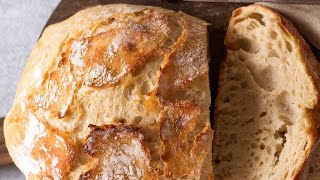 Worlds Easiest Homemade Bread  Crusty Artisan style [upl. by Melone]