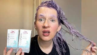 WELLA T18 amp T14 Toner FIRST TIME Fresh Bleached Hair Part 2 [upl. by Ansley]