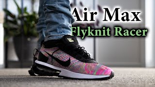 Nike Air Max Flyknit Racer  Multi Colour  Review amp On Feet 5 Different Pants [upl. by Lightman]