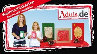 Weihnachtskarten basteln  Marmorieren mit Kindern [upl. by Ppik]