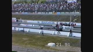 Top Fuel Dragsters NHRA 1991 Molson Grandnationals qualifying round 1 [upl. by Nilla]