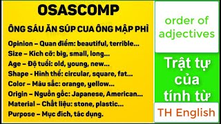 Trật tự tính từ  Order of Adjectives  TH English [upl. by Pisarik151]