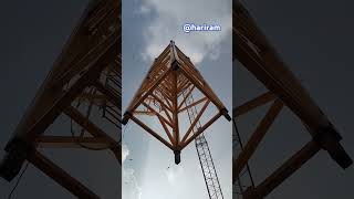 Tower crane mast size 59 mitar and 24 mtr wait 7 ton work crane construction [upl. by Westfall]