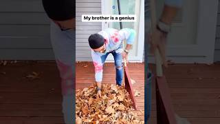 Easier way to rake leaves fall rake yardwork outdoors [upl. by Hagood]