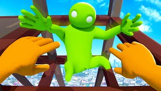 Throwing GANG BEASTS Characters Off a Building  Bonelab VR Mods [upl. by Schreibe]