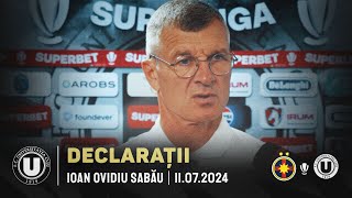 🎙 DECLARAȚII  Ioan Ovidiu Sabău înaintea debutului în noul sezon din Superliga [upl. by Esimehc]