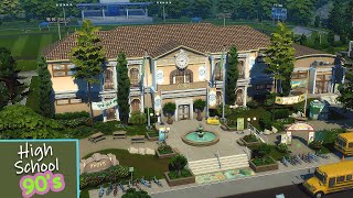 90s HIGH SCHOOL  The Sims 4 High School Years  Speed Build NO CC [upl. by Aitercal]