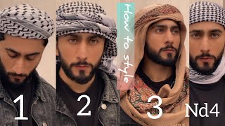 How To Wear keffiyeh Pagri badhane ka tarika  4 style  Majid shah [upl. by Aldrich]