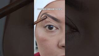 DroopyHooded eyes tutorial makeupforbeginners eyemakeupbrushforbeginners makeuptips hoodedeyes [upl. by Einna]