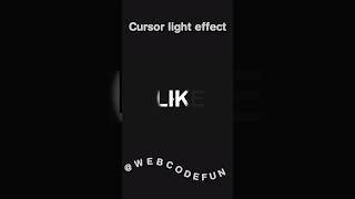 Cursor animation effect in html css js frontenddeveloper uidevelopment viralshorts uianimation [upl. by Viki]