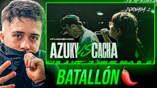 GAZIR reacciona a AZUKY vs CACHA en FMS MÉXICO 🇲🇽 [upl. by Nesyla946]