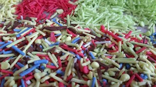 Vermicelles multicolores au chocolat facile et rapide  فارميسال ألوان لتزيين الحلويات [upl. by Salaidh48]