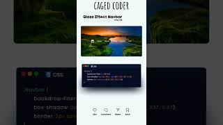 glass effect navbar using css webdevelopment css html htmlcss [upl. by Christian]