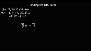 Finding the Nth Term [upl. by Edlyn]