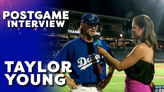 Postgame Interview with Texas League Stolen Bases Leader Taylor Young [upl. by Nneb]