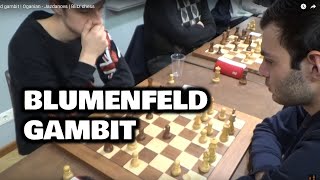 Blumenfeld gambit  Oganian  Jazdanovs  Blitz chess [upl. by Alo]