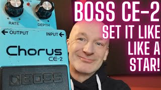 BOSS CE2 CHORUS PEDAL SETTINGS HOW TO GET AMAZING TONES [upl. by Ahsirk]