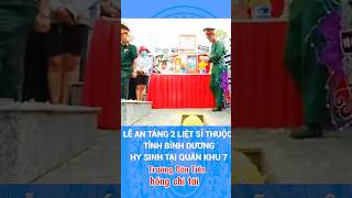 Lễ hạ quan liệt sĩ Hồng Chí Tài và trương văn tiến tại huyện BBDT [upl. by Benkley]