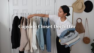 decluttering my ENTIRE closet  minimalism  capsule wardrobe tips for beginners [upl. by Wilbert]