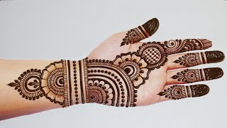 नवरात्रि स्पेशल Easy Stylish mehndi design Mehndi designs Simple Mehandi design Mehandi ka design [upl. by Sadiras308]