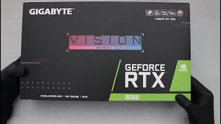 Gigabyte Vision RTX 3060 OC 12GB  Unboxing [upl. by Sivet24]