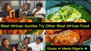 West African Aunties try other West African Food for the First Time Amala vs tuozaafi vs kokonte [upl. by Sherline]