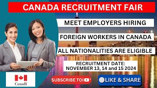 MEET EMPLOYERS IN CANADA HIRING INTERNATIONAL WORKERS JOB FAIR 2024  Share massively [upl. by Wahkuna]