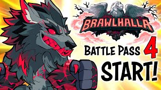 Brawlhalla Battle Pass 4 • FULL SHOWCASE  First Games with Octavius Mordex [upl. by Suvart]