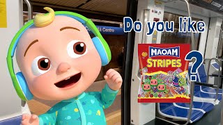 Do You Like CoComelon Maoam Stripes Candy 🙄👍🍉🍬❓  Food Song for Baby 02 Years 👶🏻 [upl. by Idalina]