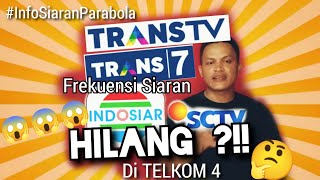 FREKUENSI SCTV INDOSIAR HILANG DI TELKOM 4  TRANS7 TRANSTV JUGA  INI info 👍 1 [upl. by Ennovoj]