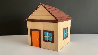 Como Hacer Una Casa Con Palitos De Helado  Building Popsicle Stick House Villa [upl. by Tsugua]