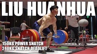 Liu Huanhua 240kg Snatch Deadlift Session  2023 Grand Prix II [upl. by Trenna]