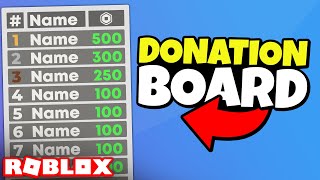 How to Make a DONATION BOARD  HowToRoblox [upl. by Fillender]